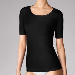 Wolford Lugano Scoop Neck T-shirt in Black